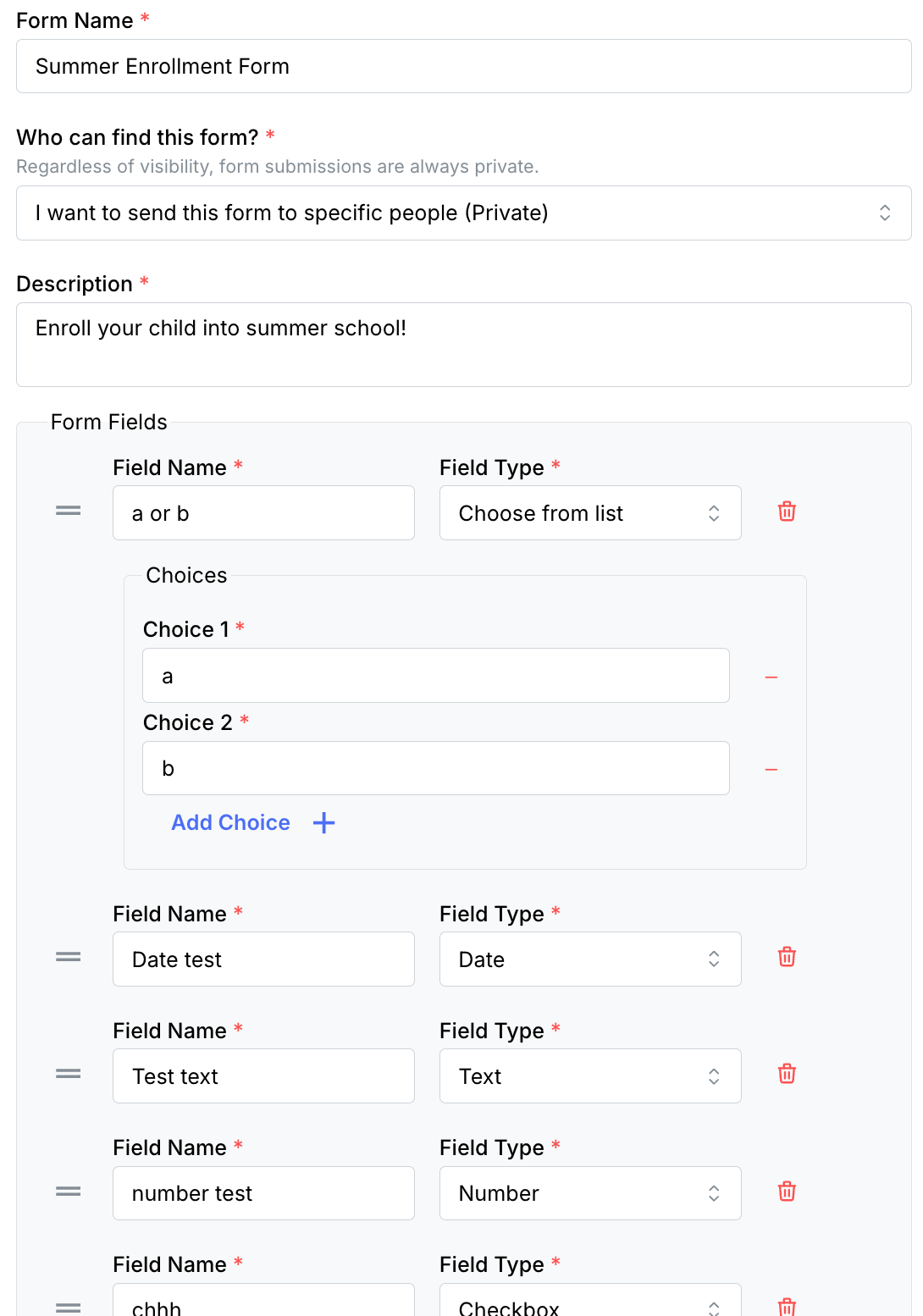 Flexible Custom Forms