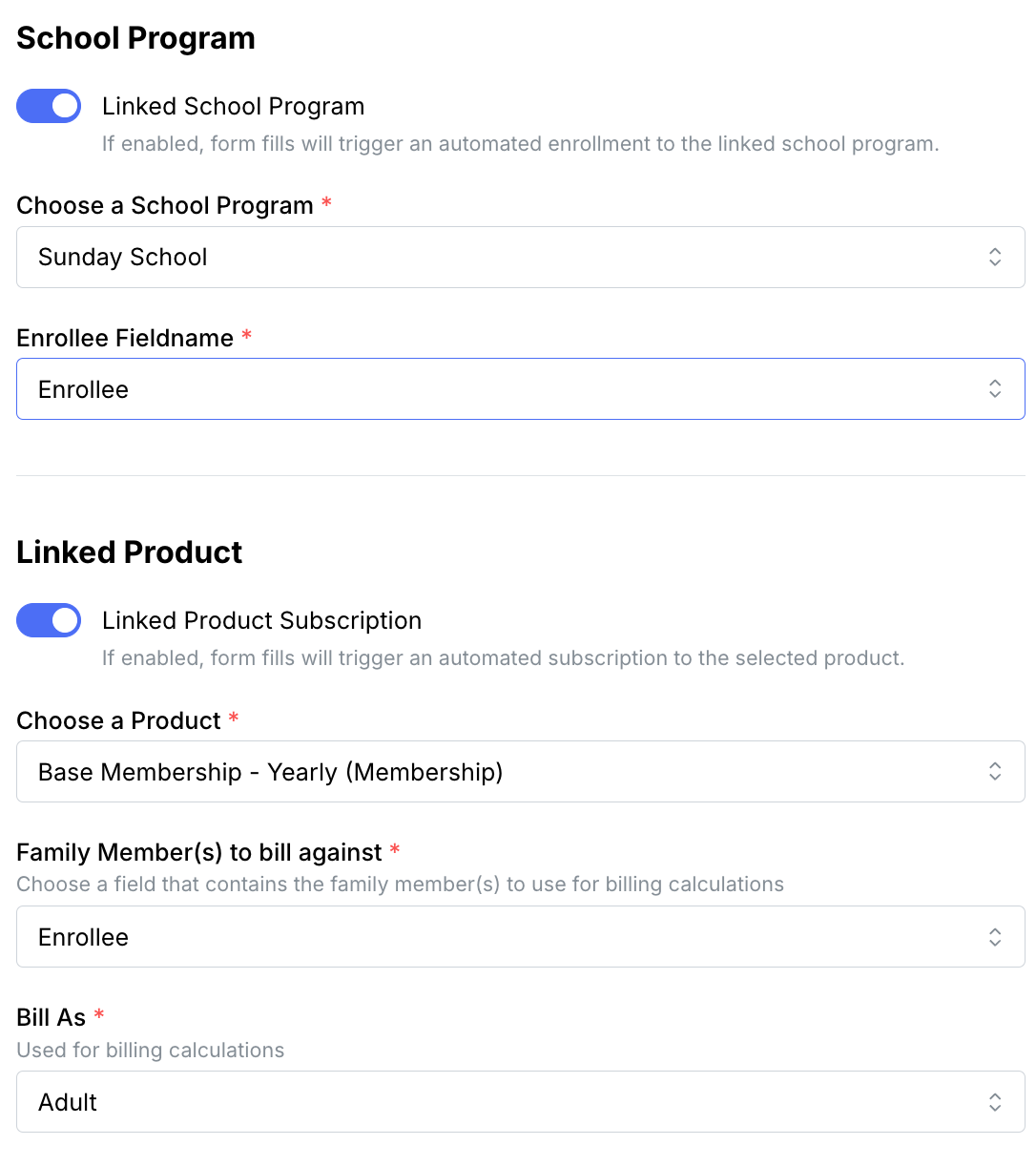 Custom Forms Features